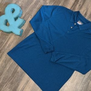 Men's Grand slam long sleeved golf Polo blue